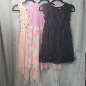 Lot of 3 Dresses - Size 10-12 Large - Cat & Jack, Wonder Nation, & Zenzi
